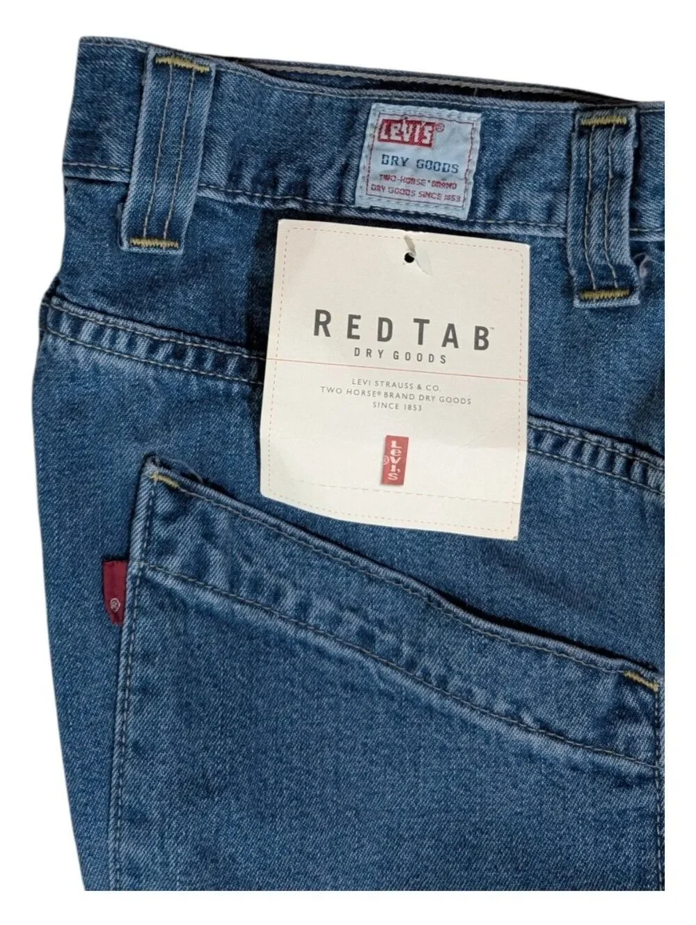 Deadstock Vintage Levis Dry Goods Carpenter Jeans Men 30x30 NWT Medium Wash 90s